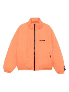 Пуховик с логотипом Ksubi, оранжевый