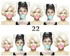 Водные наклейки для ногтей - №22, inna