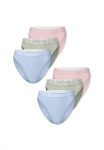 Трусы с высоким вырезом - логотип Elle, зеленый