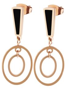 Adeliás Женские серьги - серьги-гвоздики из нержавеющей стали в золотом исполнении