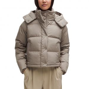 Пуховик Wunder Puff Series женский Lululemon, warm umber серый/wshg