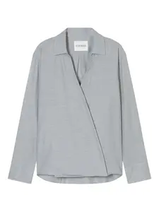 Блузка асимметричного кроя Closed, серый