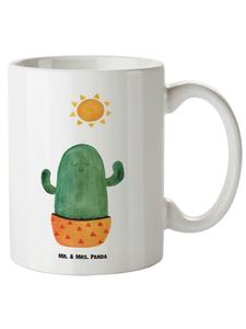 Кружка XL с рисунком кактуса и солнца, без слов, белого цвета Mr. & Mrs. Panda