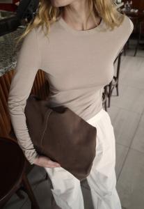 Джемпер NA-KD ROUND NECK, Beige