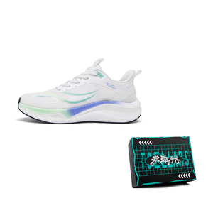 Амортизирующие устойчивые к истиранию легкие увеличивающие рост кроссовки с низким верхом для бега Unisex TCELLARS, белый moon синий[fleece-lined]