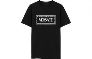 Футболка с логотипом VERSACE, черная