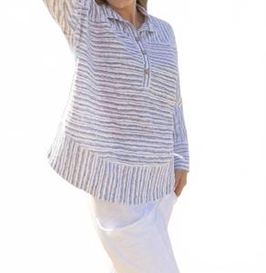 Морской пуловер с полоской Бали в белом цвете ESCAPE BY HABITAT