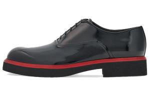 Кожаные оксфорды с контрастной окантовкой Ferragamo, черный