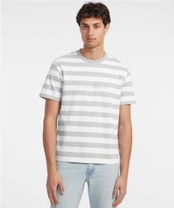 GUESS JEANS Джинсы GUESS, футболка с коротким рукавом в полоску, серый