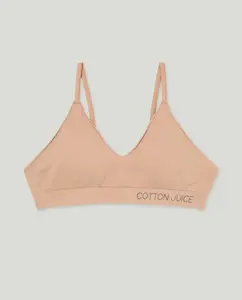 Бесшовный бюстгальтер для девочек Cotton Juice, бежевый