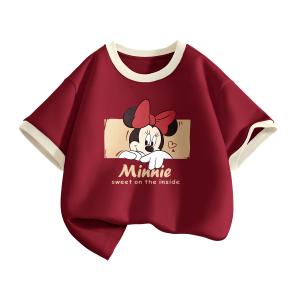 Детская футболка для детей от 3 до 7 лет Disney, di dun бордовый