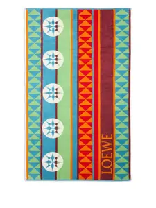 Полотенце с геометричным узором Loewe, зеленый