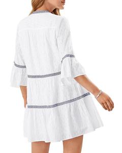 Жаккардовое многоярусное платье Tommy Bahama, мультиколор