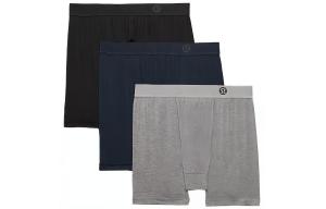 Мужские трусы 1 комплект 3 штуки Lululemon, черный/серый/темно-синий
