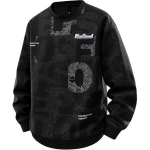 Свитшот Unisex Crew Neck Moderate Plus Size VanCamel, черный