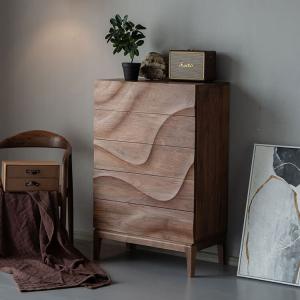 Yu Senyi Комод из массива североамериканской вишни, 5 ящиков, современный минимализм для спальни, полностью собран