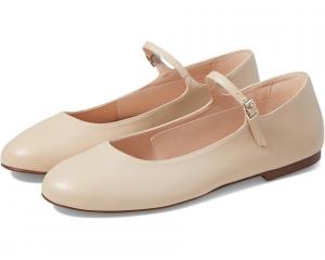 French Sole Lacey Flat Женские бежевые кожаные мюли с миндалевидным носком