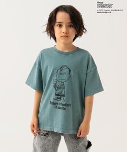 Футболка с изображением персонажей мультфильма «Арахис» (детская) Bayflow, цвет Blue Green 86