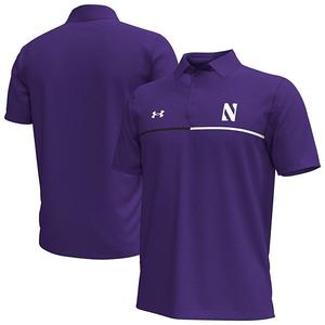 Мужская фиолетовая поло Northwestern Wildcats Playoff с полосой на груди Under Armour
