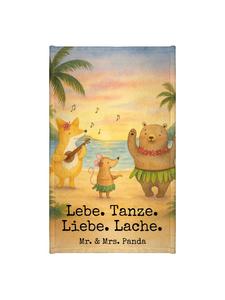 Mr. & Mrs. Panda Полотенце с изображением лесных животных и надписью «Алоха» белого цвета