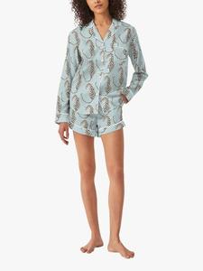Комплект пижамы Leopards из органического хлопка с длинными рукавами и шортами myza, Blue