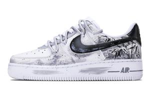 Женские кроссовки Air Force 1 Abrasion Resistant Low top Skateboard Nike, черный/белый