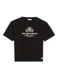 Футболка с логотипом DG Dolce & Gabbana Kids, черный