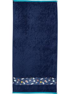 Erwin Müller Детское полотенце Terry с рисунком «Космическая тематика» темно-синего цвета