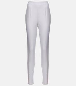 Узкие брюки из хлопковой смеси Prada, белый