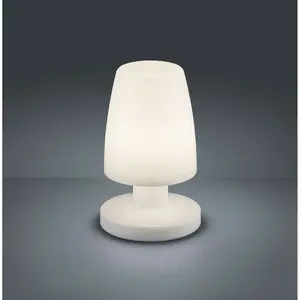REALITY Светильник LED для улицы настольный Dora LED-панель 1 шт. Теплый белый свет LED наружная настольная лампа с аккумулятором, IP44, включая USB-кабель для зарядки Reality Leuchten, белый