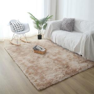 Budis Ковер 60х180 см из шелка и шерсти, длинный ворс, утолщенный, для спальни/гостиной, кастомный, бежевый [Tie-Dye]