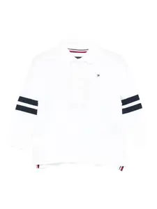 Рубашка поло с вышивкой Tommy Hilfiger Junior, белый