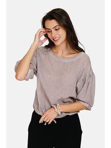 Блуза Le Jardin du Lin, серо-коричневый