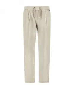 Бежевые брюки прямого кроя Herno, бежевый
