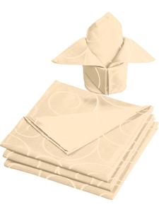 Erwin Müller Жаккардовые салфетки из смесовой хлопчатобумажной ткани, упаковка из 4 штук, цвет Оберхаузен, оттенок игристого вина