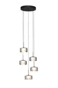 Dieter Knoll Подвесной светодиодный светильник, темно-серый, стекло, степень защиты IP20