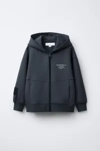 Спортивная толстовка Zara, антрацитово-серый