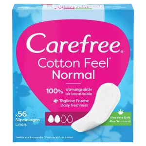Гигиенические прокладки, 56 шт./1 упаковка. Carefree Cotton aloe