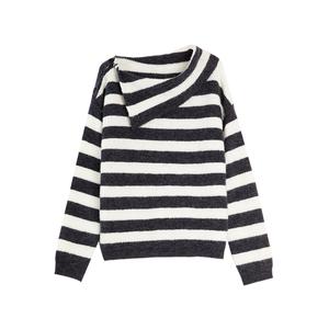 ELLE Свитер женский в полоску с лодочкой Moderate Others