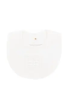Нагрудник с вышитым логотипом Elisabetta Franchi La Mia Bambina, белый