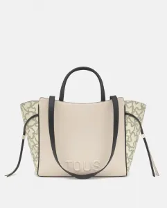 Средняя сумка с застежкой на кнопки и двойной ручкой Tous, чёрный