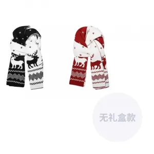 Вязаный шарф унисекс, Red+Black