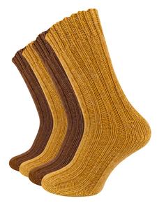 Носки Cotton Prime, темно-коричневый/желто-золотой
