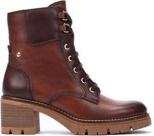 Женские кожаные ботильоны на высоком каблуке PIKOLINOS Soria, Cognac