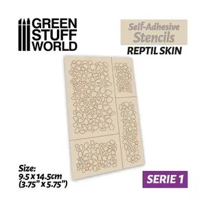 Самоклеящиеся трафареты - кожа рептилий, Accessories - Tape, Stencils, Adhesives, & Masking (Green Stuff World)