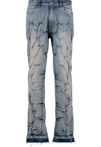 2Y Studios Джинсы-клеш 'Lorandor' в синем дениме