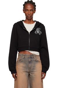 Толстовка с молнией slim-fit в виде плюшевого мишки We11Done, черный