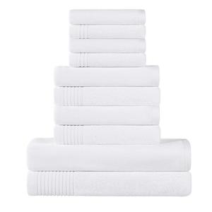 Набор полотенец SUPERIOR из 10 шт., однотонный хлопок и мрамор, белый