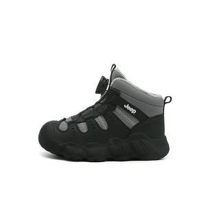 Антискользящие и износостойкие утепленные повседневные детские туфли Kids' Jeep, черные