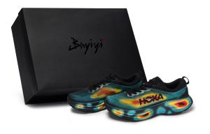 HOKA ONE ONE Bondi 8 устойчивые к истиранию низкие кроссовки для бега мужские black blue yellow